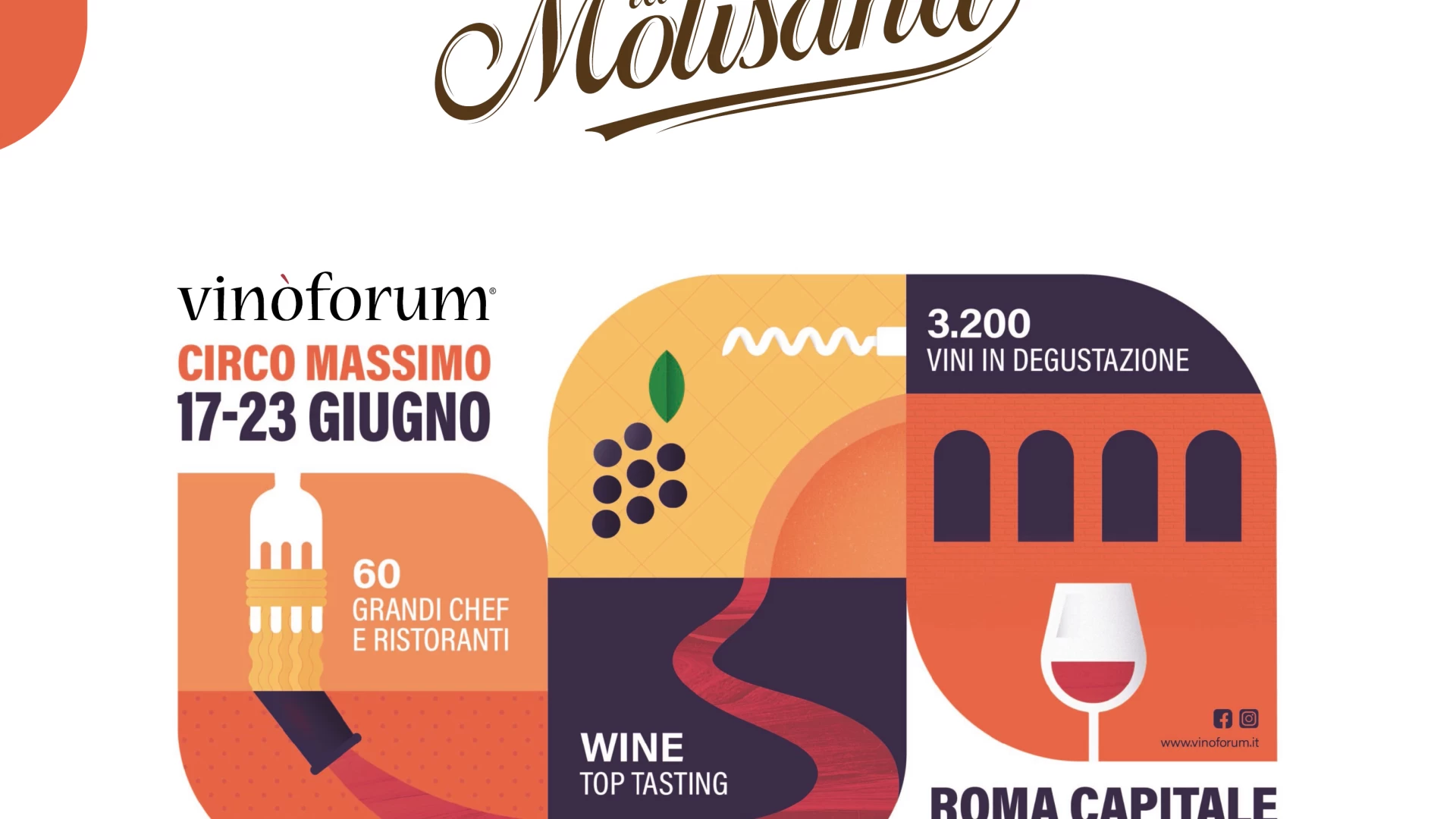 Vinoforum al Circo Massimo dal 17 al 23 giugno prossimi. Presente "La Molisana".
